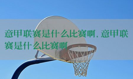 意甲联赛是什么比赛啊，意甲联赛是什么比赛啊