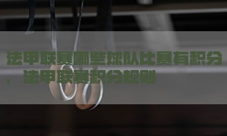 法甲联赛哪些球队比赛有积分，法甲联赛积分规则