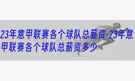 23年意甲联赛各个球队总薪资-23年意甲联赛各个球队总薪资多少