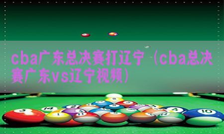 cba广东总决赛打辽宁（cba总决赛广东vs辽宁视频）