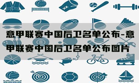 意甲联赛中国后卫名单公布-意甲联赛中国后卫名单公布图片