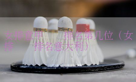 女排意甲联赛排名第几位（女排联赛排名意大利）