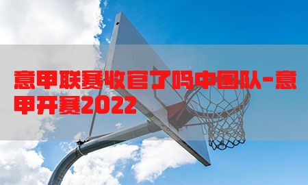 意甲联赛收官了吗中国队-意甲开赛2022