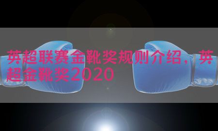 英超联赛金靴奖规则介绍，英超金靴奖2020