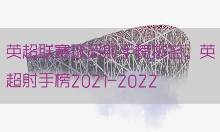 英超联赛球员射手榜排名，英超射手榜2021-2022