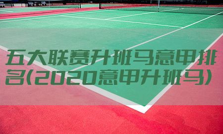 五大联赛升班马意甲排名（2020意甲升班马）