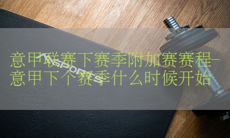 意甲联赛下赛季附加赛赛程-意甲下个赛季什么时候开始