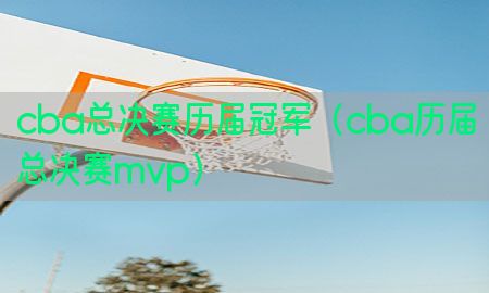 cba总决赛历届冠军（cba历届总决赛mvp）