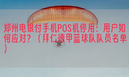 郑州电银付手机POS机停用：用户如何应对？（拜仁德甲篮球队队员名单）